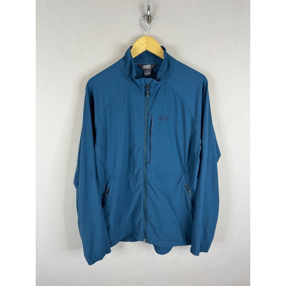 Outdoor Research Mens Ferrosi Softshell Jacket Blue Full Zip Large 250095